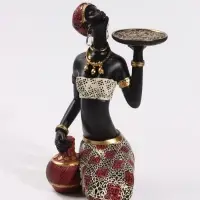 Фигурка - подсвечник &laquo;Африканка с подносом&raquo;, d=5.5 см
