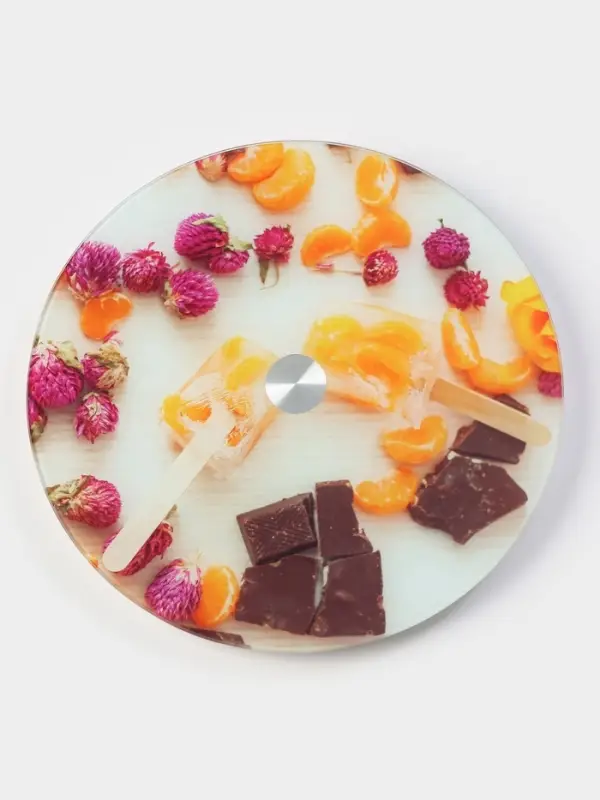 Подставка для торта Доляна &laquo;Фруктовый лёд&raquo;, d=32 см, вращающаяся. стекло, разноцветная