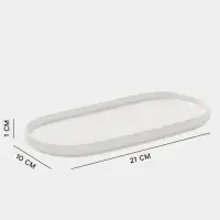 Блюдо сервировочные Magistro White Snow, 21&times;10&times;1 см, фарфор, белое