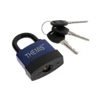 Замок навесной, 55 мм, медный цилиндр, влагозащищенный, короткая дужка, 3 ключа МИКС