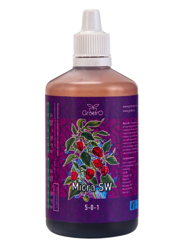 Удобрение для гидропоники  Удобрение для гидропоники "GroBro" Serious Micra SW, 100мл