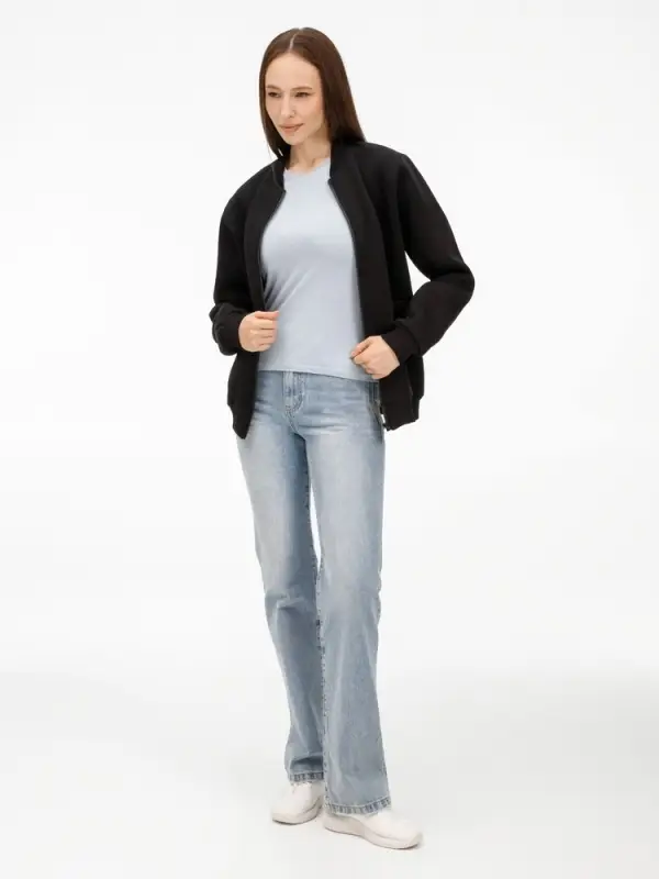 Бомбер унисекс Estado, черный, размер S