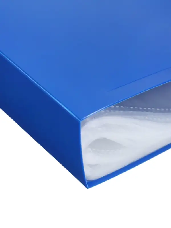 Папка с 100 вкладышами А4, корешок 40 мм, 700 мкм, Calligrata, текстура &laquo;песок&raquo;, синяя