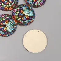 Декор для творчества дерево "Цветочная бабочка. Витраж" 4,6х4,6х0,3 см Декор для творчества дерево "Цветочная бабочка. Витраж" 4,6х4,6х0,3 см