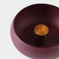 Подсвечник на 1 свечу на магнитах &laquo;Баклажан&raquo;, 11&times;11&times;4 см