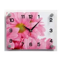 Часы настенные: Цветы, бесшумные, 20&times;26 см
