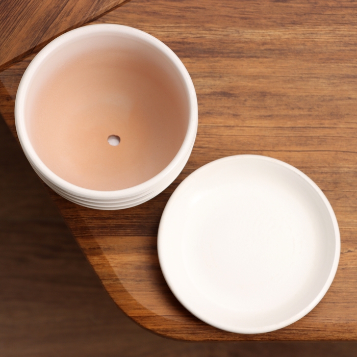 Горшок цветочный Горшок цветочный "Нежность" белый 0,5 л