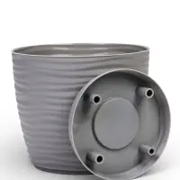 Горшок для цветов с поддоном &laquo;Дюна&raquo;, 5.5 л, пластиковый, серый