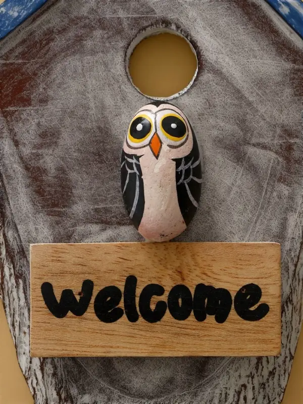 Панно "WELCOME" дерево 15х3х20 см, цв. белый