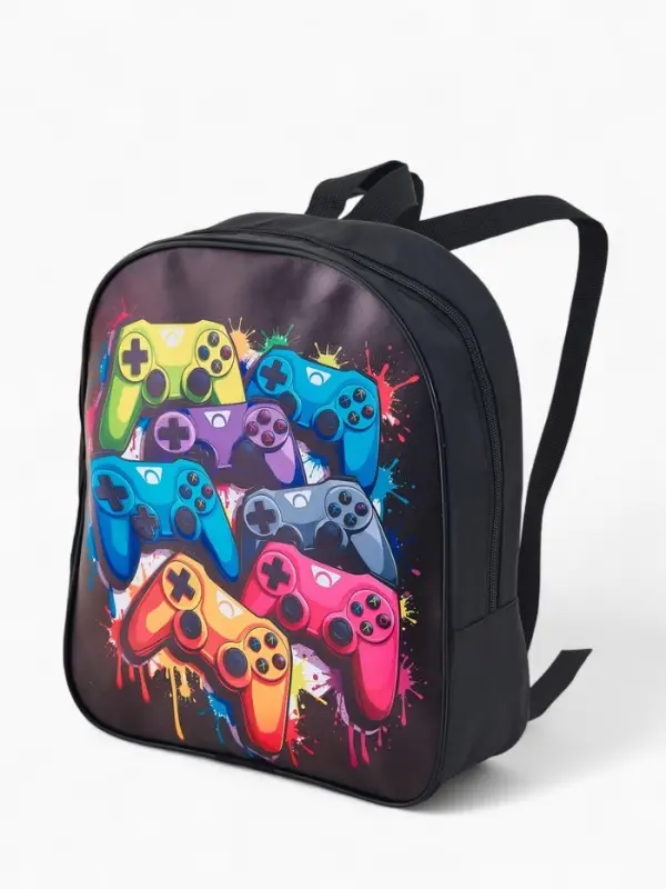 Рюкзак детский 27*10*30, отд на молнии, игры черный Рюкзак детский 27*10*30, отд на молнии, игры черный