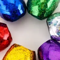 Лента упаковочная голографическая, для воздушных шаров и подарков, ассорти, набор 6 шт., 0.5 см &times; 10 м