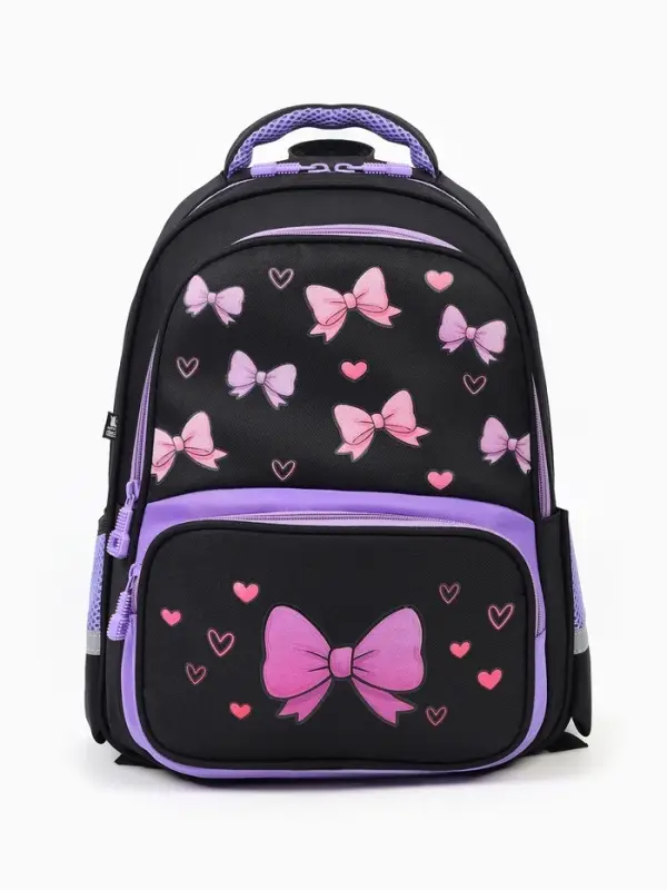 Рюкзак школьный, с эргономичной спинкой &laquo;Бантик&raquo;
