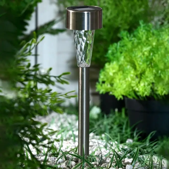 Садовый светильник &laquo;Трапеция&raquo;, уличный, на солнечной батарее, 5.3&times;38&times;5.3 см, 1 LED, свечение белое