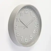 Часы настенные интерьерные, бесшумные, плавный ход, d=30.5 см, серые