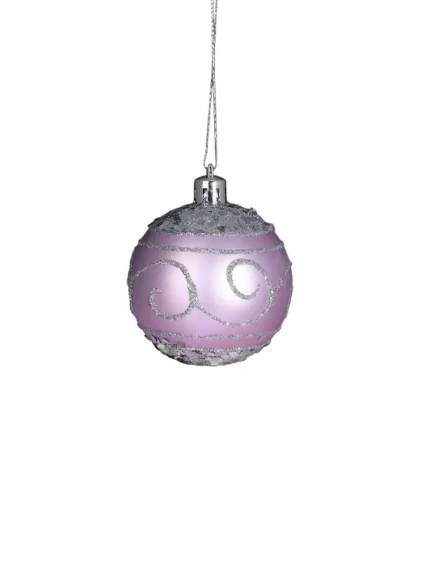 Ёлочные игрушки &laquo;Хоровод&raquo;, шары новогодние, d=2.5 и 5.5 см, набор 33 шт., сиреневый
