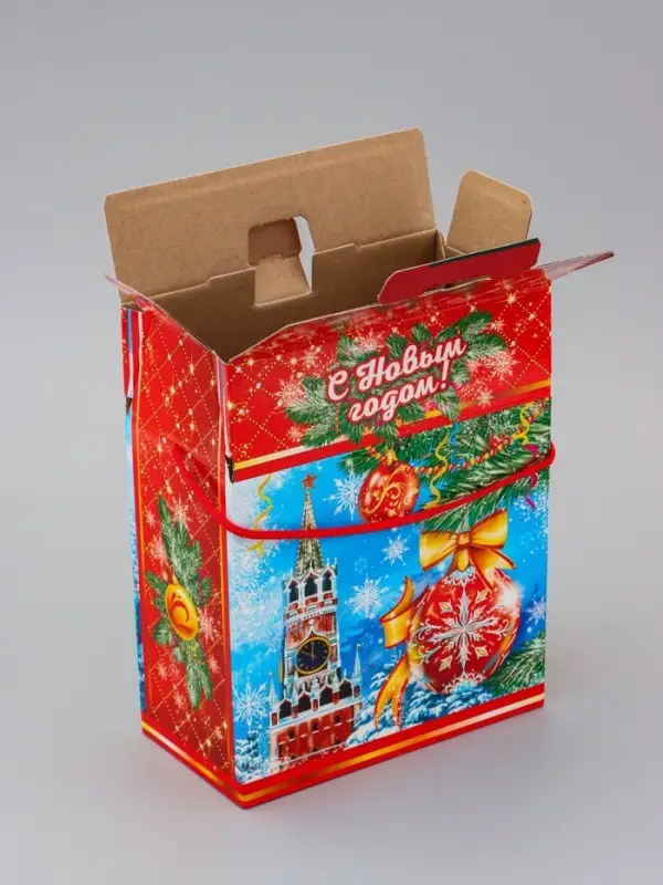 Коробка Новогодняя подарочная Коробка Новогодняя подарочная "Кремль" 20 х 26 х 10,5 см