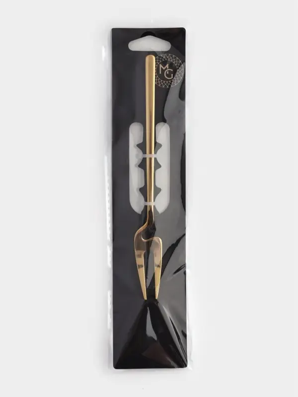 Вилка десертная из нержавеющей стали Magistro Wave, длина 14.7 см, цвет золотой