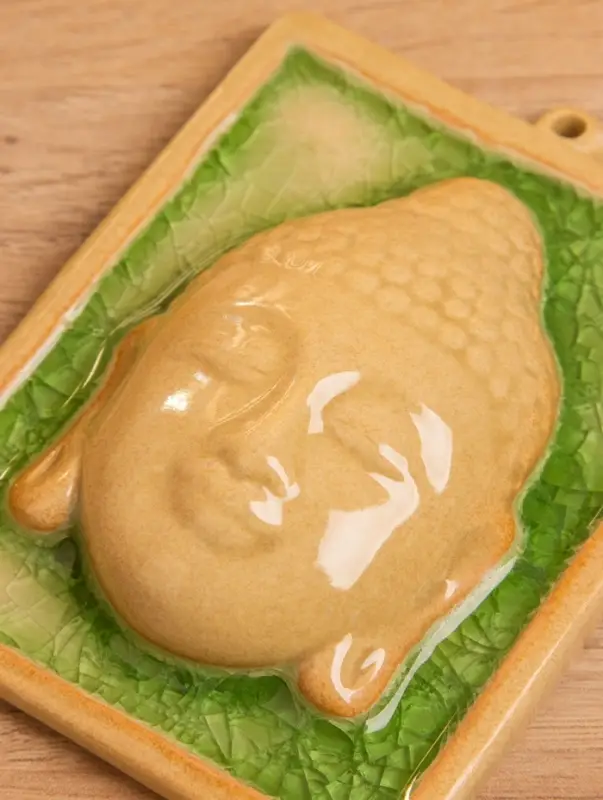 Подставка под благовония «Будда», 11×9×3 см, керамика, зелёно-коричневая Подставка под благовония «Будда», 11×9×3 см, керамика, зелёно-коричневая