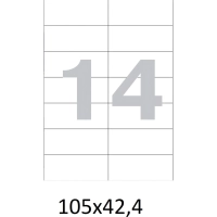 Этикетки самоклеящиеся  105x42.4 мм, 14   шт. на лист.А4100 л
