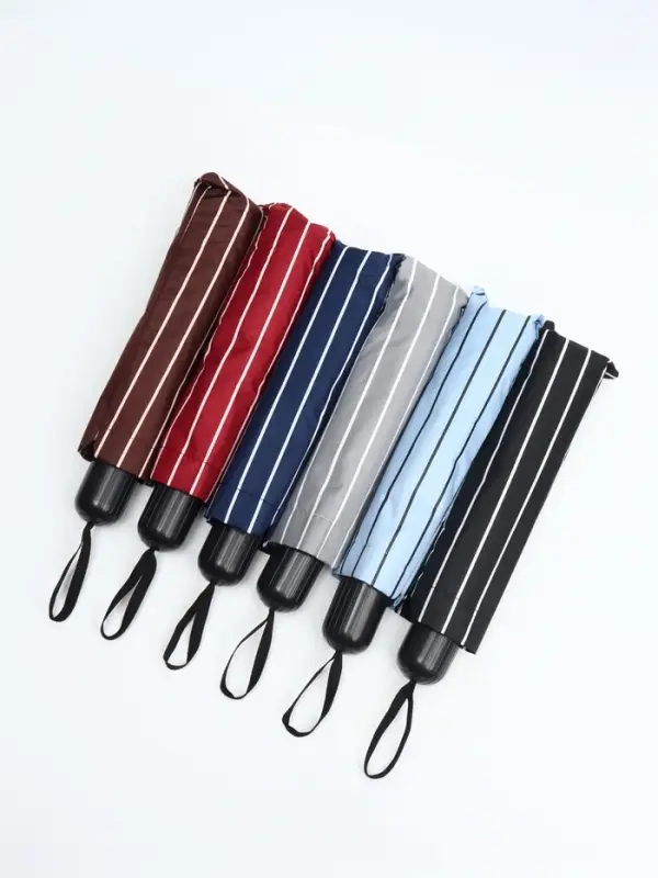 Зонт механический &laquo;Полосы&raquo;, эпонж, 4 сложения, 8 спиц, R = 50/57 см, D=114 см, цвет МИКС