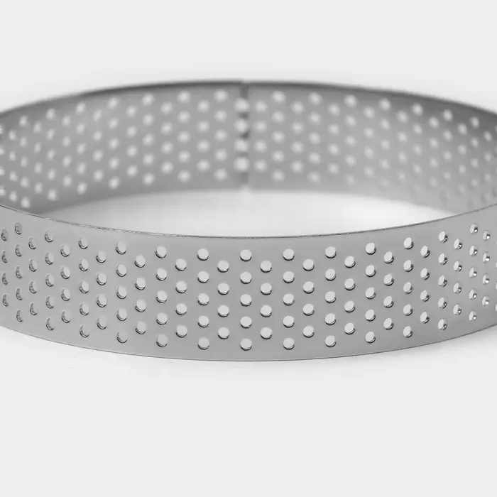 Форма для выпечки тарта Доляна &laquo;Круг&raquo;, d=10 см, перфорированная, серебристая