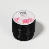 Нить для плетения, эластичная, 100&plusmn;1 м, d=0.8 мм, чёрная