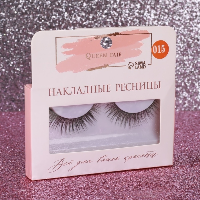 Ресницы накладные «Взгляд», 11 мм, без клея, цвет чёрный Ресницы накладные «Взгляд», 11 мм, без клея, цвет чёрный