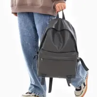 Рюкзак молодёжный на молнии, 3 кармана, размер 29&times;12&times;42 см, серый