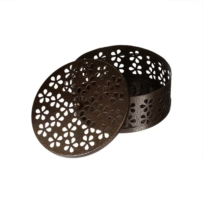 Подставка для спиралей, благовоний с крышкой, металл, бронзовый, 13/13/7, SAFEX