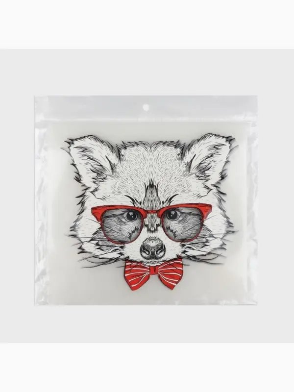 Термонаклейка &laquo;Енот в очках&raquo;, 16.5&times;19 см