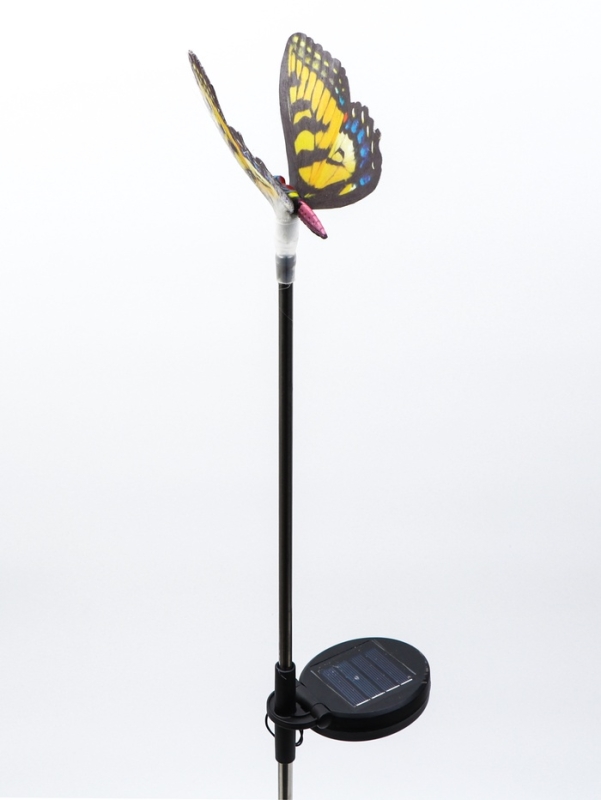 Штекер с подсветкой "Бабочка Адриа" желтая, 12х70см