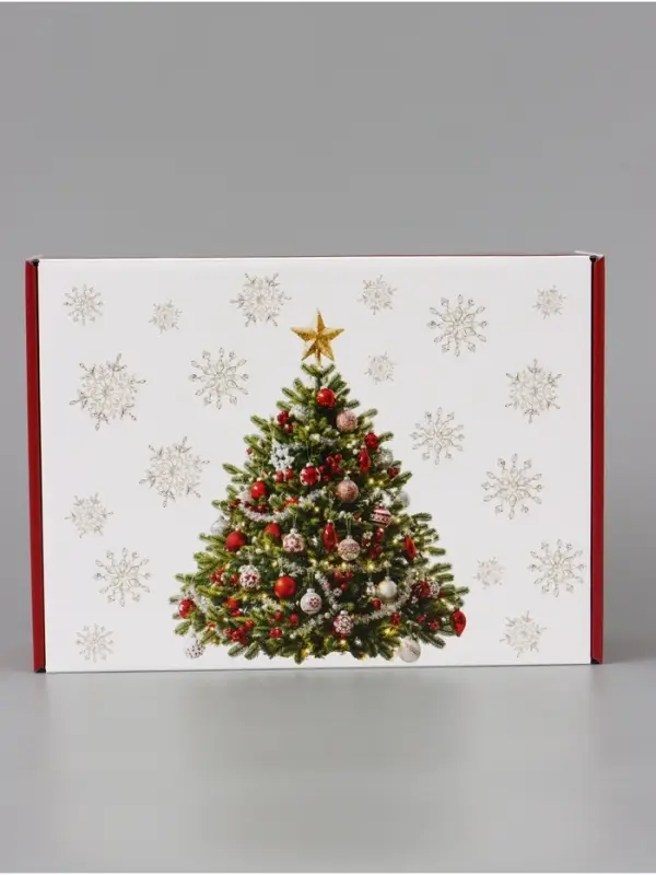 Коробка подарочная, самосборная &laquo;Елочка&raquo;,30.7&times;22&times;9.5 см