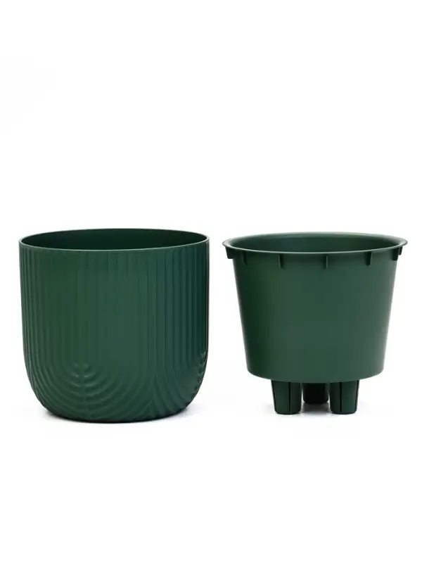 Кашпо со вставкой 7,8 л d28 см h25,5 см РАМОНА нефритовый,