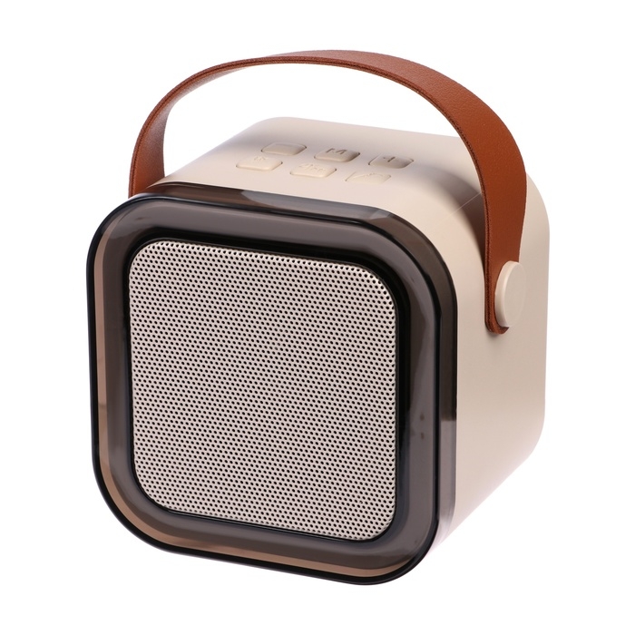Мини караоке-система K12, 5 Вт, 2 микрофона, 800/400мАч, Jack 3.5, Type-С, USB, RGB,бежевая Мини караоке-система K12, 5 Вт, 2 микрофона, 800/400мАч, Jack 3.5, Type-С, USB, RGB,бежевая