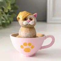 Фигура "Котик в чашке" 10х9х7.5 см
