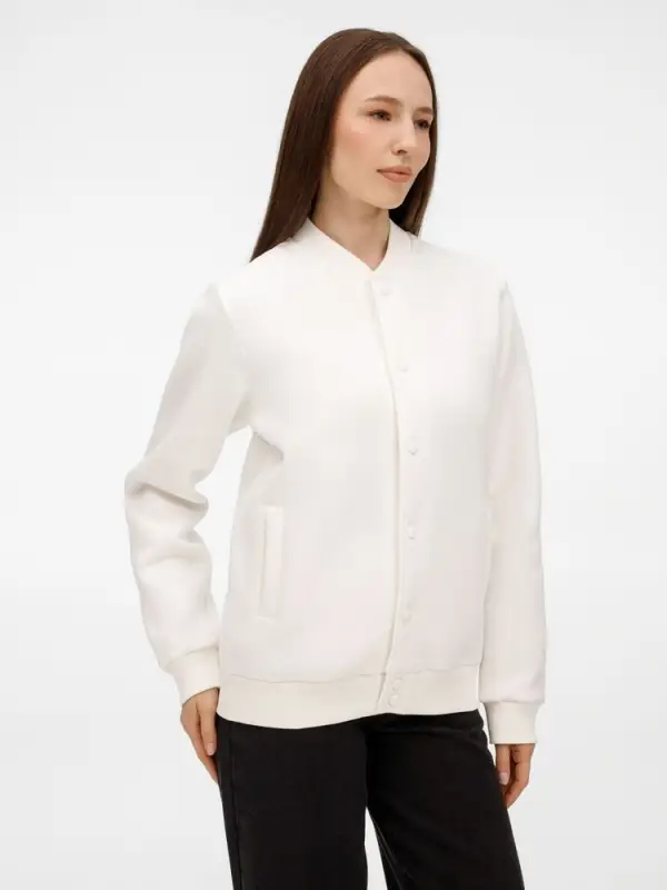 Бомбер унисекс AtmosWear, молочно-белый, размер S