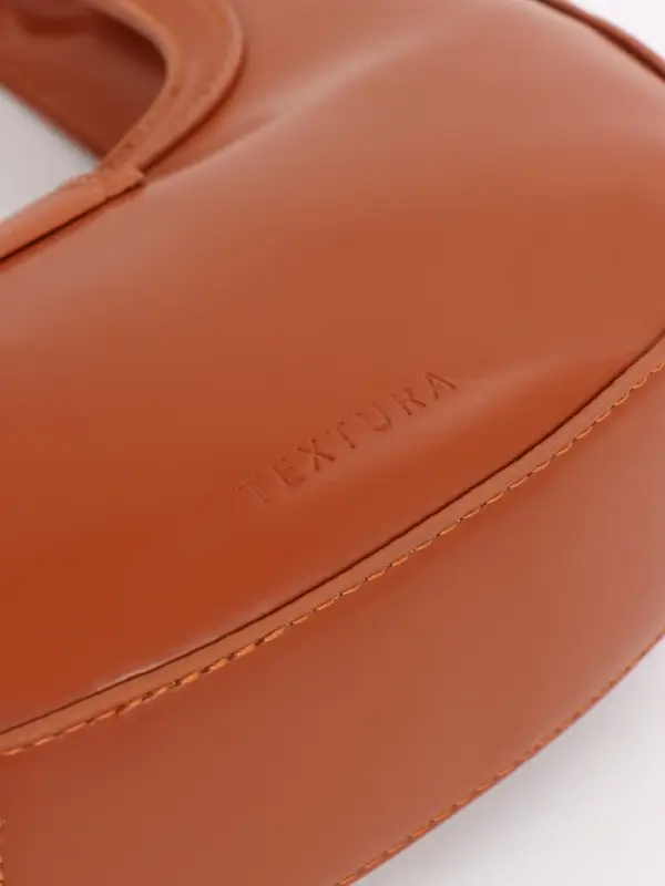 Сумка женская багет TEXTURA на молнии, 24&times;6.5&times;13 см, рыжая