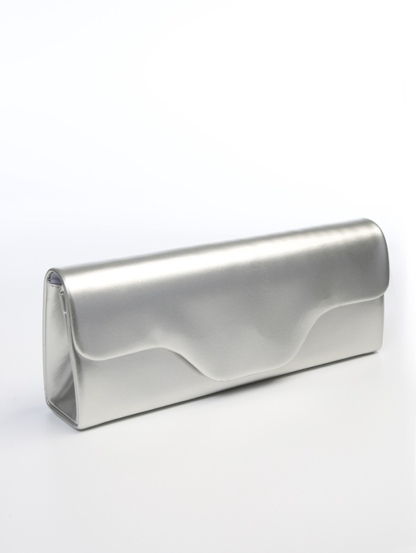 Сумка женская на магните, цвет серебряный