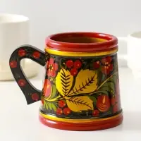 Кружка пивная, хохлома,10*9 см