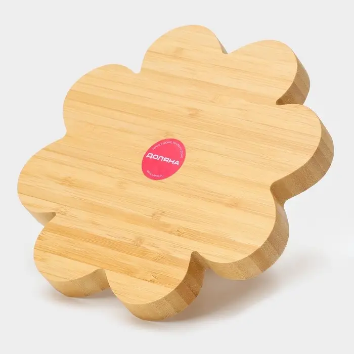 Менажница Доляна &laquo;Цветок&raquo;, 19.5&times;19.5 см, 4 секции, бамбук