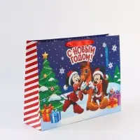 Пакет подарочный «С Новым годом!», Микки Маус и его друзья,  L 31 × 40 × 11,5 см