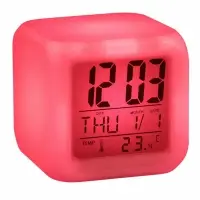 Часы - будильник LB-03, дата, температура, белый