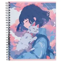 Компл тетр из 3шт 96л кл на гребне Аниме Девочка с котом, обл мел карт, офсет (10296906) Компл тетр из 3шт 96л кл на гребне Аниме Девочка с котом, обл мел карт, офсет (10296906)