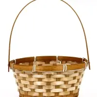 Корзина плетёная, d=21&times;10/24 см, бамбук