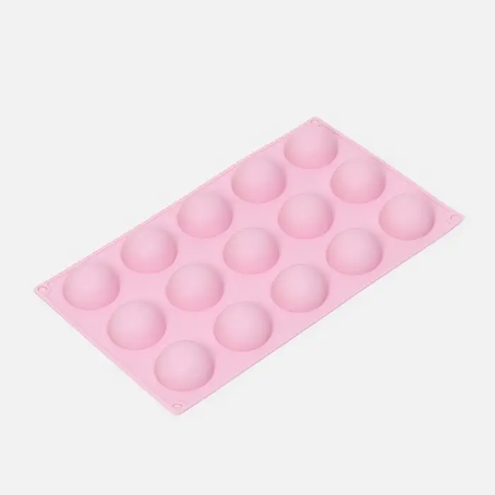 Форма для выпечки Доляна &laquo;Полусферы&raquo;, силикон, 29&times;17 см, 15 ячеек (d=4 см), МИКС