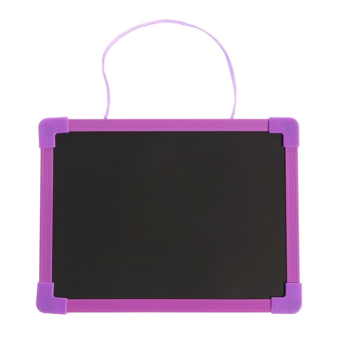 Доска для рисования двухсторонняя картонная, маркер + мел + губка, цвета МИКС Доска для рисования двухсторонняя картонная, маркер + мел + губка, цвета МИКС