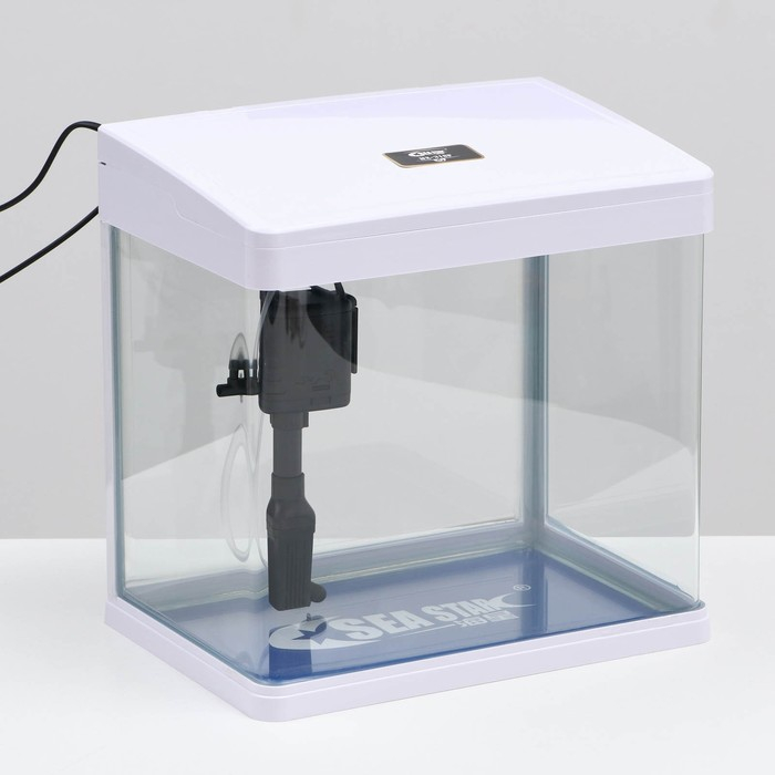 Аквариум SeaStar HX-318F в комплекте: LED-лампа 7 режимов, фильтр, 18 л, белый Аквариум SeaStar HX-318F в комплекте: LED-лампа 7 режимов, фильтр, 18 л, белый