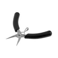 Круглогубцы для электроники ТУНДРА mini, нерж. сталь, противоскользящие рукоятки, 90 мм