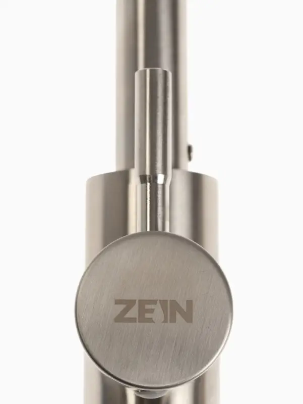 Смеситель для раковины ZEIN ZS 20102, картридж керамика 35 мм, нержавеющая сталь, сатин