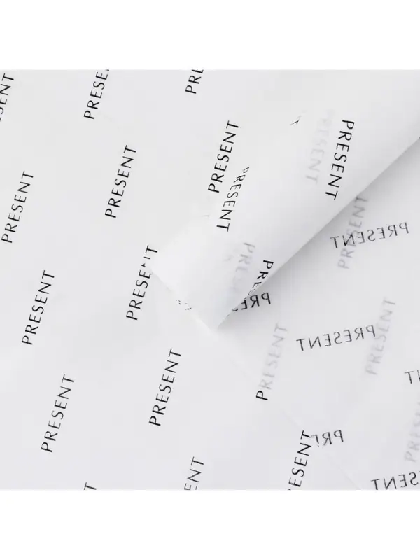 Бумага упаковочная тишью &laquo;Present&raquo;, белая, 50&times;70 см